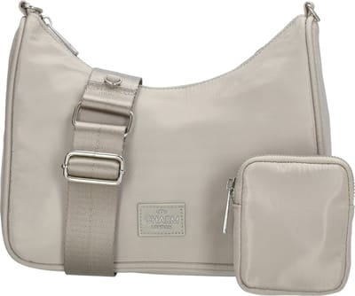 Charm London Odeon Schoudertas - Crossbody - Vakken - Verstelbare/Afneembare Schouderband - Lichtgewicht - Lichtgrijs