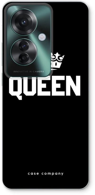 Case Company® - Hoesje geschikt voor Oppo Reno 11 F hoesje - Queen zwart - Soft Cover Telefoonhoesje - Bescherming aan alle Kanten en Schermrand