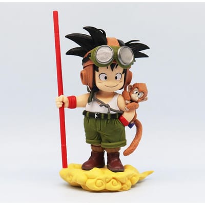Nieuw 16cm Anime Dragon Ball Son Goku Model Met Monkey Kid Goku Actiefiguur Pvc Standbeeld Verzameling Model Speelgoed Cadeaus black