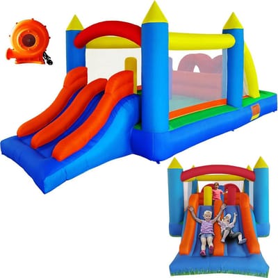 ApexArte® Hoge Kwaliteit Springkasteel - Opblaasbaar Springkasteel - Springkussen voor Kinderen - max 90KG