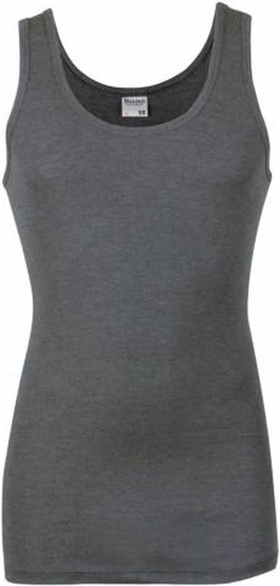 Heren hemd antraciet - Katoenen onderhemd - Singlet grijs - M - Antracite