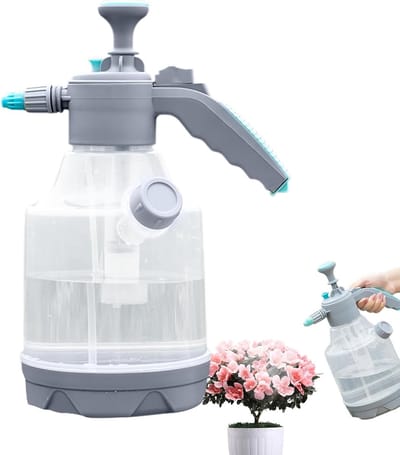 Tuinspuit met Pomp - Sproeier Verstuiver - Planten Verzorgen - Verstelbare Spraykop - 33 cm Hoog - Transparant