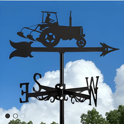 Metalen Windspinner met Dierenmotief - Smeedijzeren Tuin Decoratie voor Buiten - Ornament voor Daktuinen & Binnenplaatsen-Tractor die het veld ploegt-Belle‘s product-Belle's product