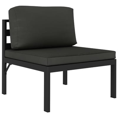 vidaXL - 8-delige - Loungeset - met - kussens - aluminium - antraciet