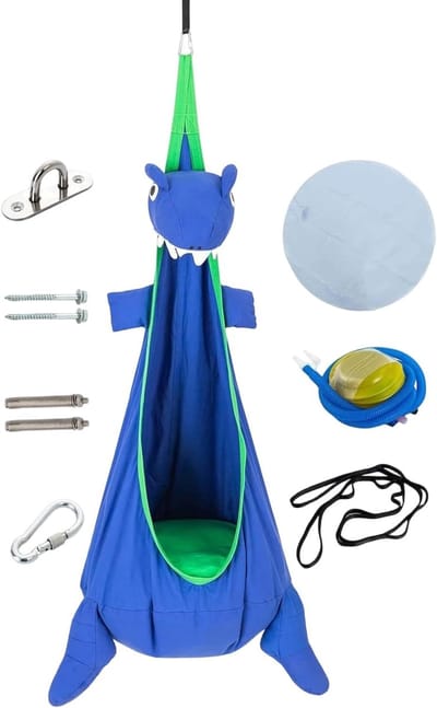Kinder Pod Stoel - Hangmat Stoel - Sensorische Ontspanning - Zacht Ademend Design - 150x70cm - Enkel