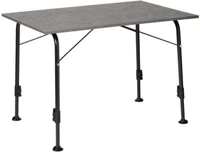 Dukdalf Majestic 1 Elegant - Campingtafel - Sevelit blad 80x60 cm - Zwart stalen onderstel - Verstelbare poten
