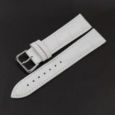 10mm 12mm 14mm 16mm 18mm 20mm 22mm 24mm Bracelet de montre universel en cuir hommes femmes Sport étanche Bracelet de montre Bracelet cadeau 18mm blanc