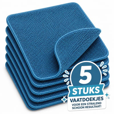 NanoPlus Vaatdoekje 5 stuks - Blauw