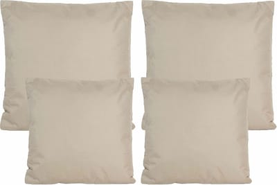 Anna Collection Bank/tuin kussens set - binnen/buiten - 4x stuks - beige/taupe - In 2 formaten