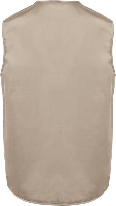 WK. Designed To Work Gevoerd unisex gilet in polykatoen met veel zakken WK609 - Beige - 3XL