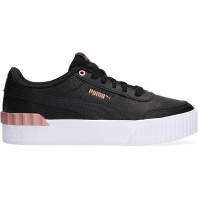 PUMA Carina Lift Metallic Pop Dames Sneakers - Puma Black-Puma Black-Rose Gold - Maat 38.5