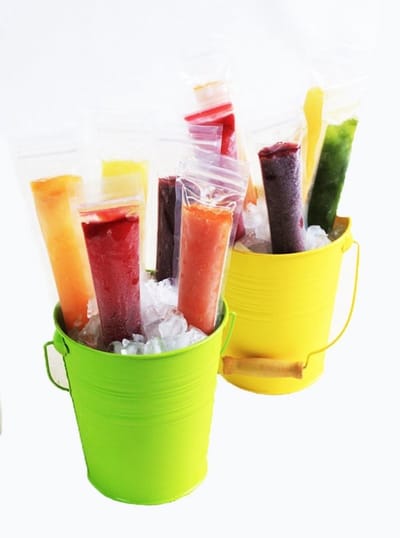 Zak voor ijssticks - Herbruikbare ijshouder - Zelf ijsjes maken - Ritssluiting ontwerp - 18 stuks - Transparant