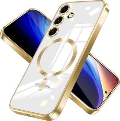 Hoesje Geschikt voor Samsung Galaxy A17 Hoesje Goud - Geschikt voor MagSafeTelefoonhoesje - soft siliconen Backcover