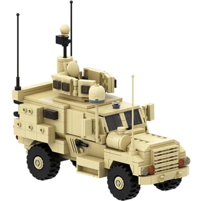 Gobricks MOC MRAP Militair Voertuig Auto Serie Blokken Mijnbestendig 4x4 RG-33L RG-31 M142 M1296 CROWS Bouwstenen Speelgoed