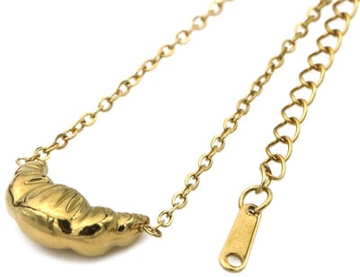 Ketting – RVS – croissant – 40-45 cm goudkleurig