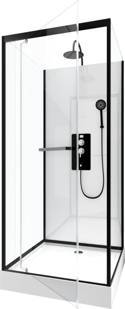 Aurlane Douchecabine City - Vierkant - 90x90x230cm - Zwart Mat
