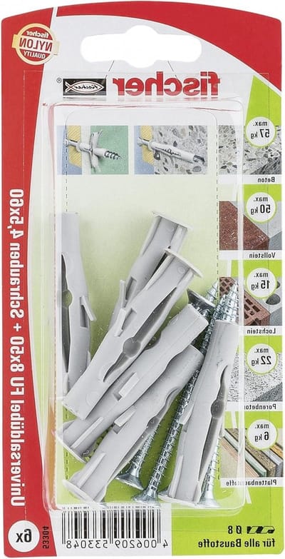 Fischer 53304 8 x 50 mm FU SK universele bevestigingen - meerkleurig (6-delig)