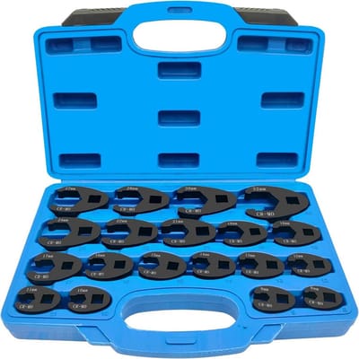 19-delige Steeksleutelset met Opbergkist, Maten 8-32 mm
