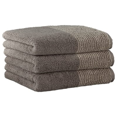 Cawoe Handdoek Luxury Home Two-Tone Een maat, 50x100 Set van 3