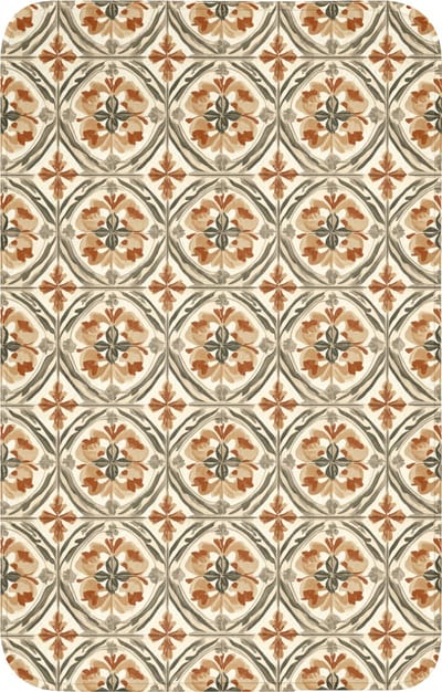 WC mat 50x80 cm - Antislip - Elegant - Antiek - Kleurrijk - Toiletmat - Vloermat - Douchemat - Toilet tapijt - Toiletmatten