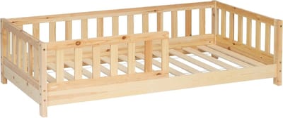 Atmosphera - Kinderbed met veiligheidshekjes 80 x 160 cm - Natuurlijk grenenhout