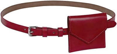 Dailygoods - Y2k PU-lederen heuptasje, verstelbare lederen heupriem, portemonnees, modieus, klein paardensportgordelzakje voor dames en heren, dagelijks rijden, wandelen, reisoutfits (rood)