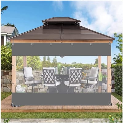 Waterdicht Dekzeil - Transparant Vinyl - Buiten Bescherming - Met Oogjes - 1.6 x 5m - Helder