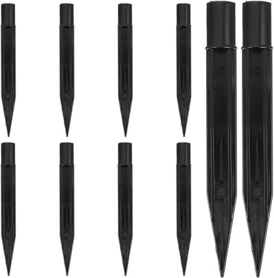 Set van 10 Weerbestendige Solar Tuinlampen met Grondpennen voor Buitenverlichting, 15 cm Lang, Ideaal voor Tuin en Terras