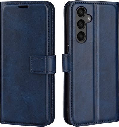 Coverup Hoesje - Geschikt voor Samsung Galaxy A15 Hoesje - Coverup Deluxe Book Case - Blauw