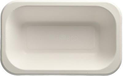 PAPSTAR Menubakken topseal, suikerriet 950 ml 5,6 cm x 15 cm x 24 cm wit - 500 Stuks (5x100)