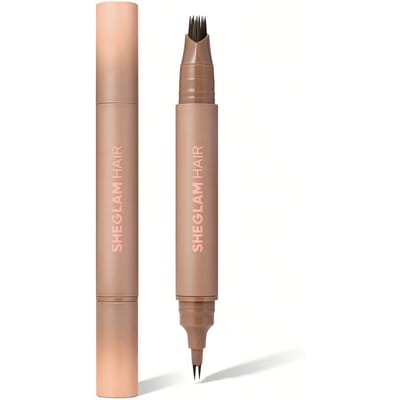 2-in-1 Volume Boost Root Touch Up Pen - Donkerbruin, Stick voor de haarlijn, Vul de haarlijn in, Gebruik als eyeliner, Vul de wenkbrauwen in, Teken de onderste wimpers, Multifunctioneel, Water-, zweet- en oliebestendig, 24 uur intense kleur, Langdurige dekking, Snelle dekking van de haarwortel Geschenk Roze Make-up Strand Festivals Haarverzorging Vakantie Zomer Haaraccessoires Terug naar school Reis
