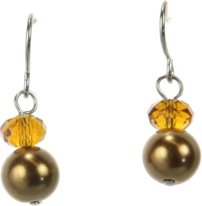 Behave - Oorhangers met parel en facet geslepen kraal - 2,5 cm
