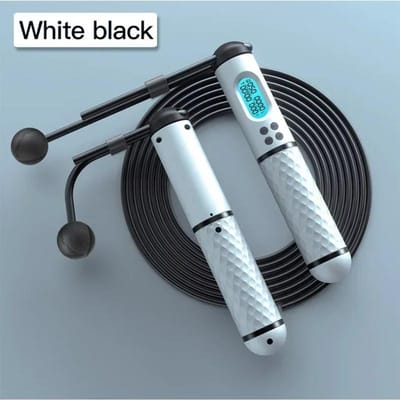 2 in 1 Multifunctioneel Springtouw met Digitale Teller Snelheid Professionele Kogellagers en Antislip Handvatten Aantal Sprongen en Calorieënteller