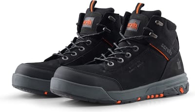 Scruffs Werkschoenen - Zwart - Aluminium neus - Nubuck leer - Maat 47