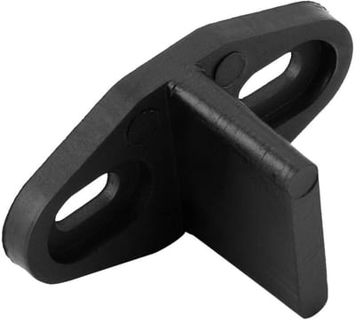 Dailygoods- Deurgids Zwarte Kunststof - Ondersteuning - Installatieaccessoires - Geschikt voor Slede - Hoogte 2 cm - Gewicht 20 g - Deurschuif