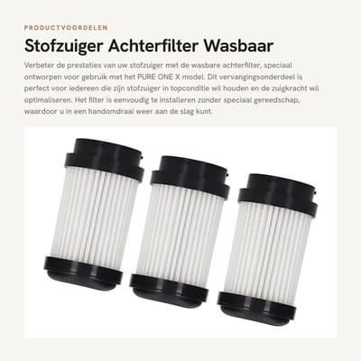 Dailygoods- Achterfilter Wasbaar - Stofzuigerfilter - Vervangend Onderdeel - Accessoire - Eenvoudig te Vervangen - Verbeterde Efficiëntie