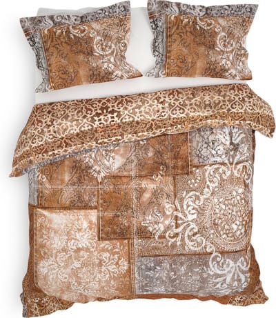 Heckett & Lane Amaro Dekbedovertrek - Lits-jumeaux - 260x200/220 cm - Brick Red