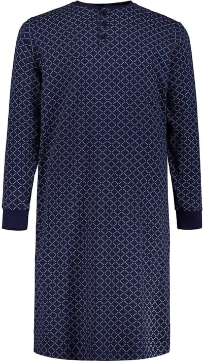 JP 1880 - Heren - nachthemd uni lange mouwen t/m mt. 8XL - Donkermarine - Maat 4XL