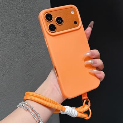 Telefoonhoesje met Lanyard voor iPhone 17 Pro Max 16 15 Plus 14 13 12 Air Met Polskoord Anti-verlies Schokbestendige Beschermhoes iPhone17 Pro Max black