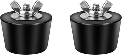 Set van 2 Winter Stoppers voor Zwembaden 38mm met RVS Wing Nut, Voorkom Bevriezen van Inlaat Nozzle en Bescherm je Zwembad in de Winter