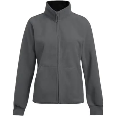 Promodoro Women´s Double Fleece Jacket E7985 - Light Grey (Solid)/Black - XS