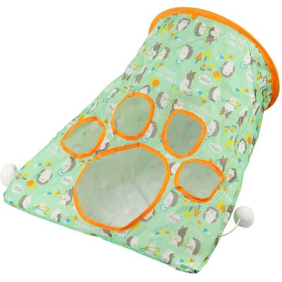 Tunnel pour chat et Cubes combinés pour chats d'intérieur avec balle de jeu pliable et interactif vert