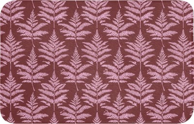 WC mat 80x50 cm - Antislip - Blad - Patroon - Paars - Toiletmat - Vloermat - Douchemat - Toilet tapijt - Toiletmatten