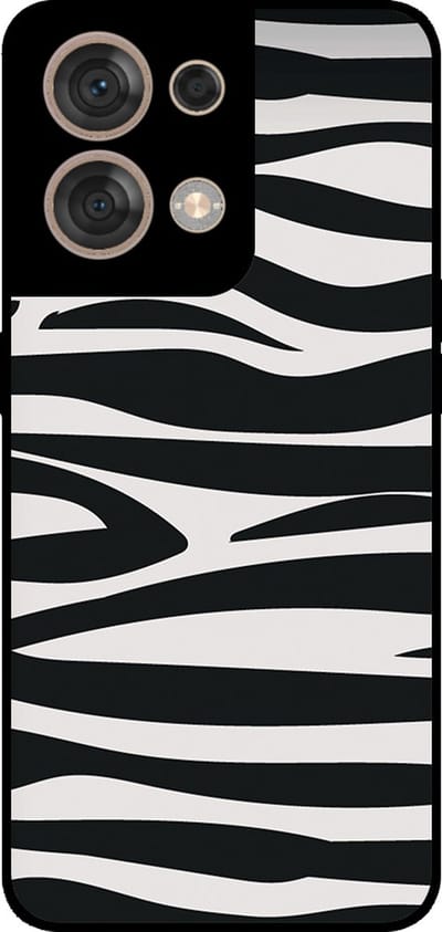 Smartphonica Telefoonhoesje Geschikt voor Oppo Reno8 5G met zebra opdruk - TPU backcover case zebra design - Zwart Wit geschikt voor Oppo Reno8 5G