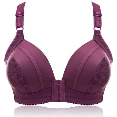 Beugelvrije BH met Voorkant Sluiting Hoge Kwaliteit Dunne BH Verstelbaar Ondergoed Draadloos Sexy Comfortabel 38/85C pink