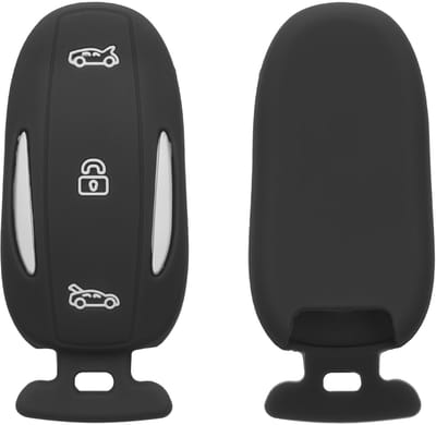 kwmobile autosleutel hoesje geschikt voor Tesla Model X autosleutel hoes - TPU autosleutel behuizing - Beschermende auto sleutel case - Sleuteletui in mat zwart