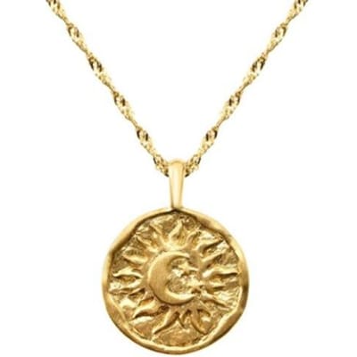 Aide 925 Sterling Zilver Zon Maan Ster Verguld Goud Sleutelbeen Ketting Halsketting voor Vrouwen Eenvoudige Sieraden Bruiloft Halskettingen Collares 45cm beige