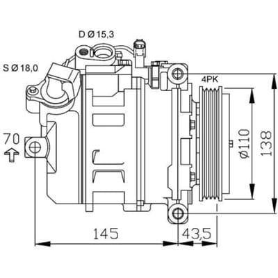 Compressor, airconditioner NRF 32520