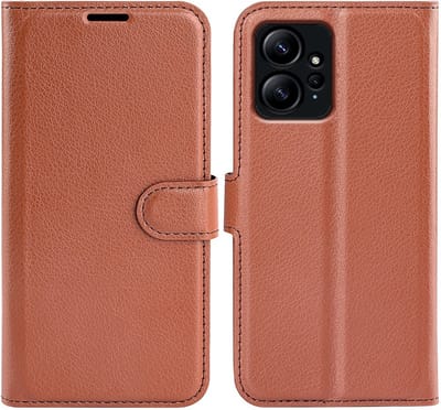Coverup Hoesje - Geschikt voor Xiaomi Redmi Note 12 4G Hoesje - Coverup Book Case - Bruin