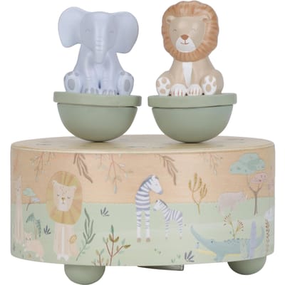 Little Dutch Muziekdoosje met dieren FSC - Safari Friends Houten speelgoed